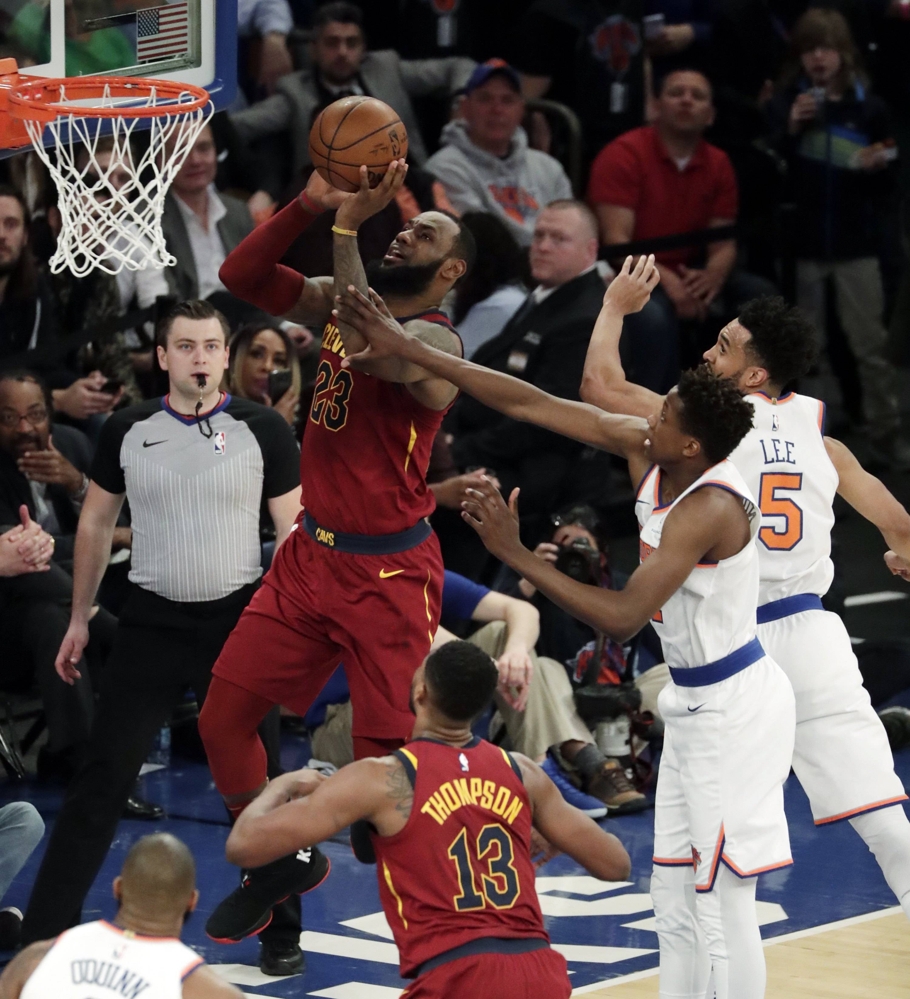 骑士不敌尼克斯，猛龙全队表现失常